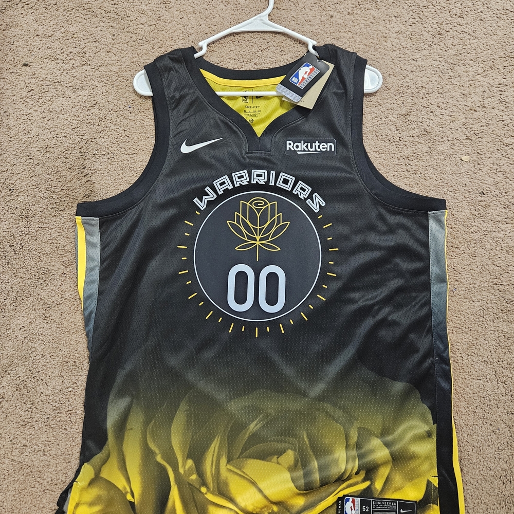 Golden State Warriors Black and Yellow Jersey